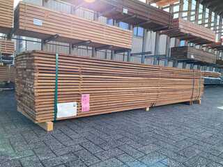 Ca. 107x Guyana Teak Beschoeiingsplanken, 20x100mm, lengte 450cm